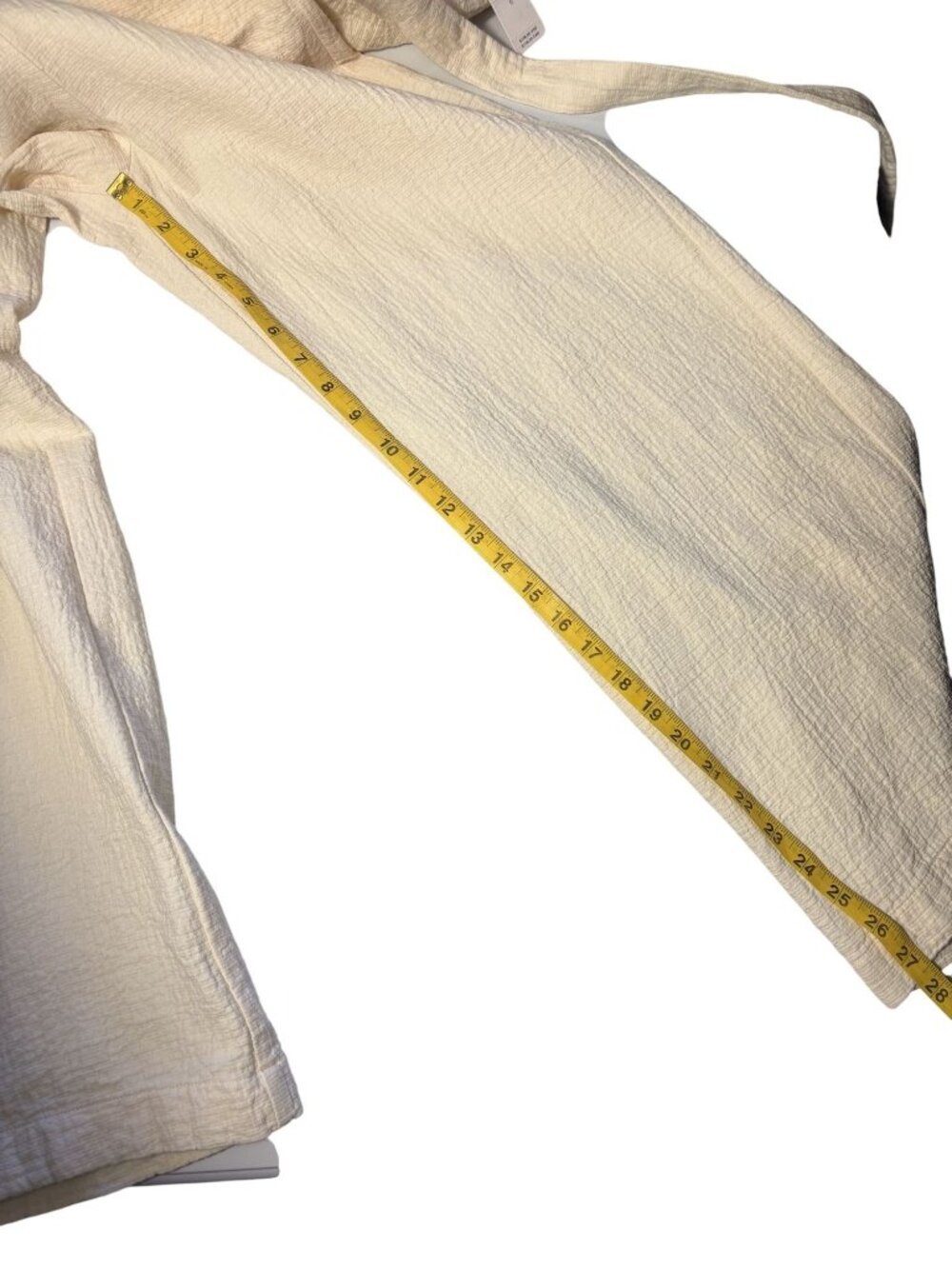 Anthropologie Demi Textured Jumpsuit in a cream featuring a wide-leg design - Picture 11 of 15